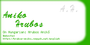 aniko hrubos business card
